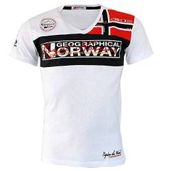 Geographical Norway JIDNEY Herren T-Shirt Weiß, Weiß, XXL von Geographical Norway