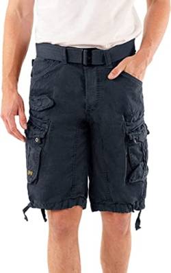 Geographical Norway Kurze Panoramique Bell Herren/Shorts/Bermuda für Männer/Cargo-Shorts aus Baumwolle/Qualitäts-Shorts und Bermuda (as3, Alpha, 4X_l, Regular, Regular, Blau) von Geographical Norway