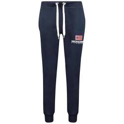 Geographical Norway Max Lady - Jogginghose Damen Lang - Sportbekleidung Komfortabel Weich - Hose Überbekleidung Frauen Lässige Baumwolle - Trainingshose Winter Frühling Sommer (Marineblau L) von Geographical Norway