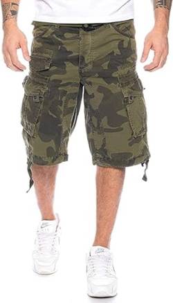 Geographical Norway Panoramique Men - Herren Bermuda Shorts Kurze Manner - Herren Sport Cargo Short Sommer - Regular Herrenshorts Chino Bermuda Shorts Fit (CAMO Khaki M) von Geographical Norway