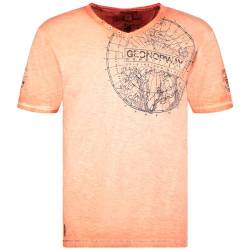 Geographical Norway T-Shirt für Herren, T-Shirt, Orange, kurze Ärmel, Orange, XXL von Geographical Norway