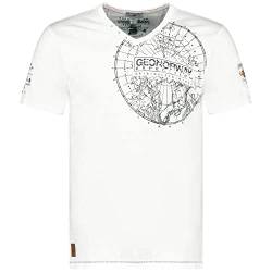 Geographical Norway T-Shirt für Herren, Weiß, Kurzarm, T-Shirt, Weiß, XL von Geographical Norway