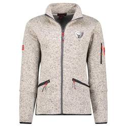 Geographical Norway Tisane Lady - Fleece Fine Frauen Warm Fermetur Zip - Jacke Herbst Winter Frühling Warm Frauen - Long Sleeve Pullover Pelz Weich Komfort Outdoor (Hellgrau L) von Geographical Norway