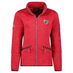 Geographical Norway Tisane Lady - Fleece Fine Frauen Warm Fermetur Zip - Jacke Herbst Winter Frühling Warm Frauen - Long Sleeve Pullover Pelz Weich Komfort Outdoor (Rot M) von Geographical Norway