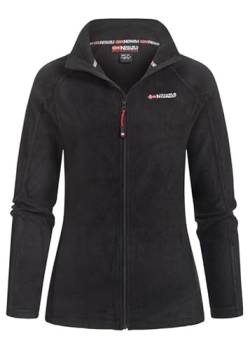 Geographical Norway Tug FZ Lady - Fleecejacke Damen Frauen Warm Schließen Zip - Jacke Fleece Herbst Winter Frühling Warm Frauen - Long Sleeve Pullover Weich Komfort Outdoor (Schwarz XL) von Geographical Norway