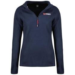 Geographical Norway Tug HZ Lady - Fleecejacke Damen Frauen Warm Schließen Zip - Jacke Fleece Herbst Winter Frühling Warm Frauen - Long Sleeve Pullover Weich Komfort Outdoor (Marineblau L) von Geographical Norway