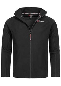 Geographical Norway Tug Men Full Zip - Fleecejacke Herren Mann Heiße Fermetur Zip - StrickJacke Herbst Winter Frühling Warm Männer - Langarm Pullover Pelz Weich Komfort Outdoor (Schwarz S) von Geographical Norway