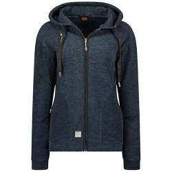 Geographical Norway Twelve Lady - Fleecejacke Damen Frauen Warm Schließen Zip - Jacke Fleece Herbst Winter Frühling Warm Frauen - Long Sleeve Pullover Weich Komfort Outdoor (Marineblau S) von Geographical Norway