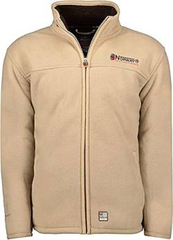 Geographical Norway UBOLT Herren Fleece Jacke Fleecejacke warm Teddyfell (medium, Camel) von Geographical Norway