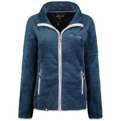 Geographical Norway Unique Lady - Fleece Fine Frauen Warm Fermetur Zip - Jacke Herbst Winter Frühling Warm Frauen - Long Sleeve Pullover Pelz Weich Komfort Outdoor (Marineblau S) von Geographical Norway