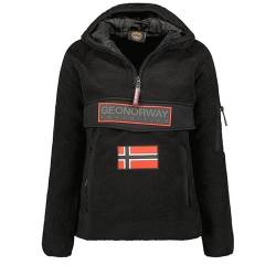 Geographical Norway Upassia Lady - Fleece Fine Frauen Warm Fermetur Zip - Jacke Herbst Winter Frühling Warm Frauen - Long Sleeve Pullover Pelz Weich Komfort Outdoor (Schwarz M) von Geographical Norway