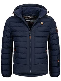 Geographical Norway Winter Jacke Parka Steppjacke Kapuze Kapuzenjacke Parka Outdoor Stepp FvS Production H-H, Farbe:Navy, Größe:S von Geographical Norway