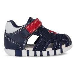 Geox Baby-Jungen B IUPIDOO Boy Sandal, Navy/RED, 23 EU von Geox