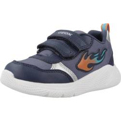 Geox Baby-Jungen B SPRINTYE Boy C Sneaker, DK Blue/ORANGE, 20 EU von Geox