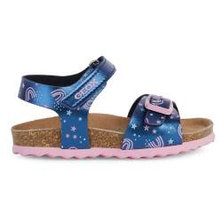 Geox Baby-Mädchen B CHALKI Girl Sandal, Navy/LT PINK, 24 EU von Geox