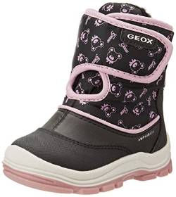 Geox Baby Mädchen B Flanfil Girl B Abx Stiefeletten,20 EU,Black Dk Pink von Geox