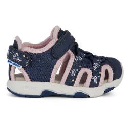 Geox Baby-Mädchen B Multy Girl Sandal, Navy/LT PINK, 23 EU von Geox