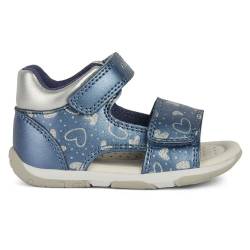 Geox Baby-Mädchen B TAPUZ Girl Sandal, Sky/Silver, 24 EU von Geox