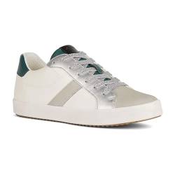 Geox D BLOMIEE C Sneaker, Optic White/DK Green, 36 EU von Geox