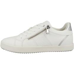 Geox D BLOMIEE E Sneaker, White/Silver, 40 EU von Geox