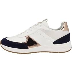 Geox D BULMYA Sneaker, Optic White/Navy, 41 EU von Geox