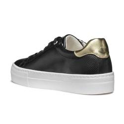 Geox D CLAUDIN A Sneaker, Black/Platinum, 36 EU von Geox