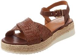 Geox D EOLIE Espadrille Wedge Sandal, Brown, 38.5 EU von Geox