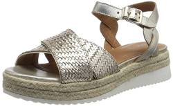 Geox D EOLIE Espadrille Wedge Sandal, LT Gold, 38.5 EU von Geox