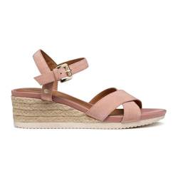 Geox D Ischia Corda C Wedge Sandal, Salmon, 40 EU von Geox