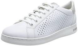 Geox D Jaysen Sneaker, White/Silver (Weiß), 41 EU von Geox