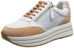 Geox D KENCY Sneaker, White/Peach, 39 EU von Geox