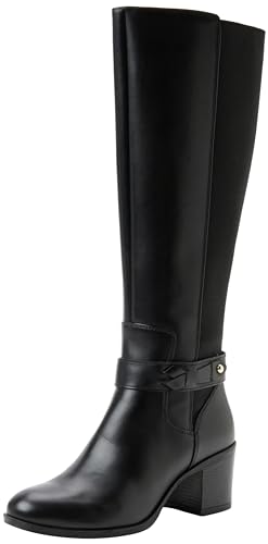 Geox D New ASHEEL Knee High Boot, Black, 38 EU von Geox