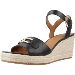 Geox D PANAREA C Wedge Sandal, Black, 40 EU von Geox