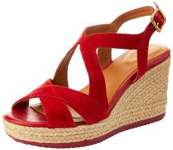 Geox D Ponza C Wedge Sandal, RED, 41 EU von Geox