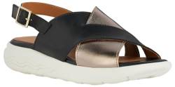 Geox D SPHERICA EC5 C Sport Sandal, Black/Leather, 40 EU von Geox