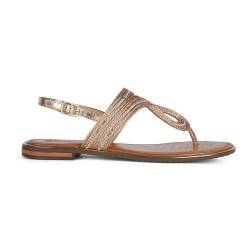 Geox D Sozy Plus E Flat Sandal, DK Gold, 36 EU von Geox