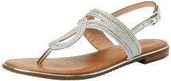 Geox D Sozy Plus E Flat Sandal, Silver, 40 EU von Geox