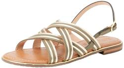 Geox D Sozy Plus G Flat Sandal, SAGE/LT Gold, 36 EU von Geox