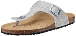 Geox Damen Brionia Sandal, Silber, 38 EU von Geox