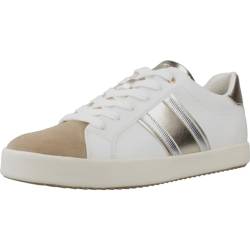 Geox Damen D BLOMIEE F Sneaker, White/LT BEIGE, 37 EU von Geox