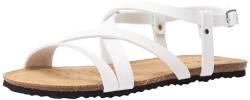 Geox Damen D BRIONIA Low B Flat Sandal, White, 39 EU von Geox