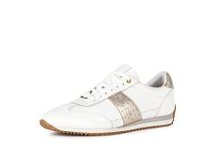 Geox Damen D CALITHE Sneaker, White/Gold, 37 EU von Geox