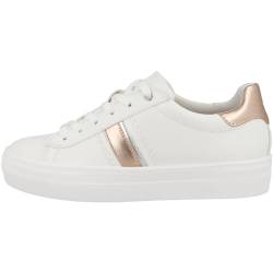 Geox Damen D CLAUDIN A Sneaker, White/Rose Gold, 36 EU von Geox