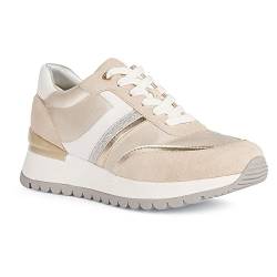 Geox Damen D DESYA Sneaker, LT Gold/LT Taupe, 37 EU von Geox