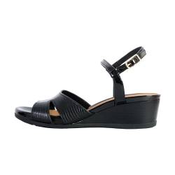 Geox Damen D MARYKARMEN A Wedge Sandal, Black, 39 EU von Geox