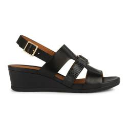 Geox Damen D MARYKARMEN B Wedge Sandal, Black, 37 EU von Geox