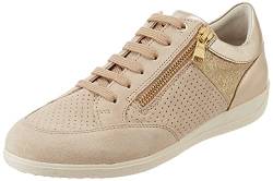 Geox Damen D Myria Sneaker, LT Taupe/Gold, 38 EU von Geox