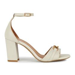 Geox Damen D New ERAKLIA 80 Heeled Sandal, LT Sand, 39 EU von Geox