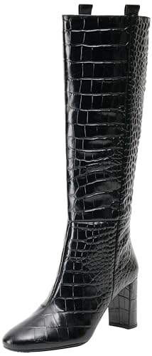 Geox Damen D PHEBY 80 Knee High Boot, Black, 35 EU von Geox