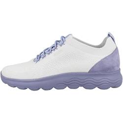 Geox Damen D SPHERICA Sneaker, Off White/LT Violet, 36 EU von Geox